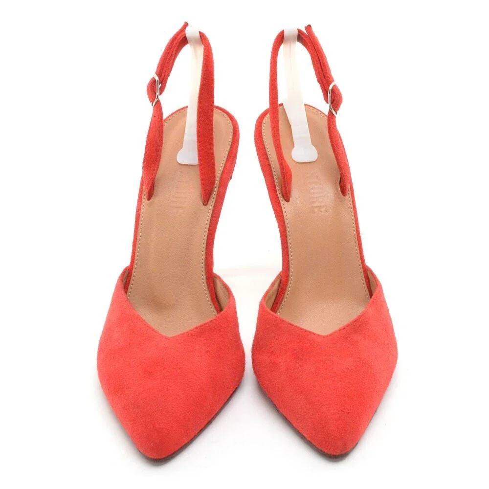No. 6 Store Poppy Suede Pointed Toe Slingback Pumps 6 M